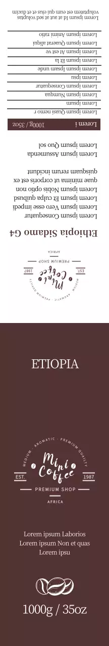 Kemasan hadiah biji kopi cokelat