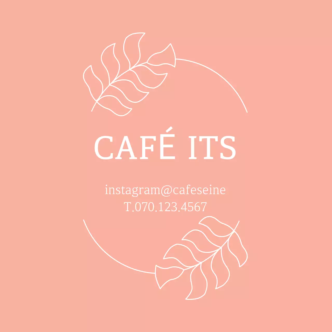 Pink simple illustration cafe