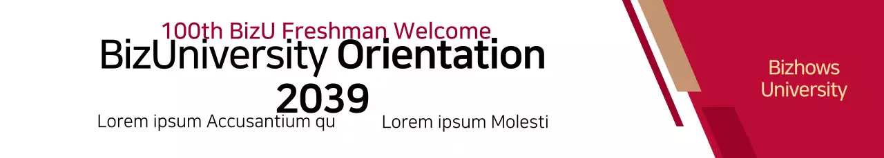 Banner vermelho de orientação moderna para eventos