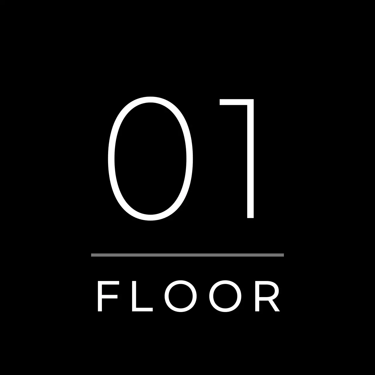 Black simple signage