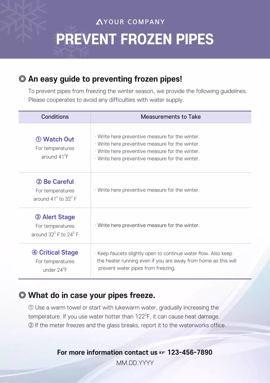 Purple Professional Winter Guide