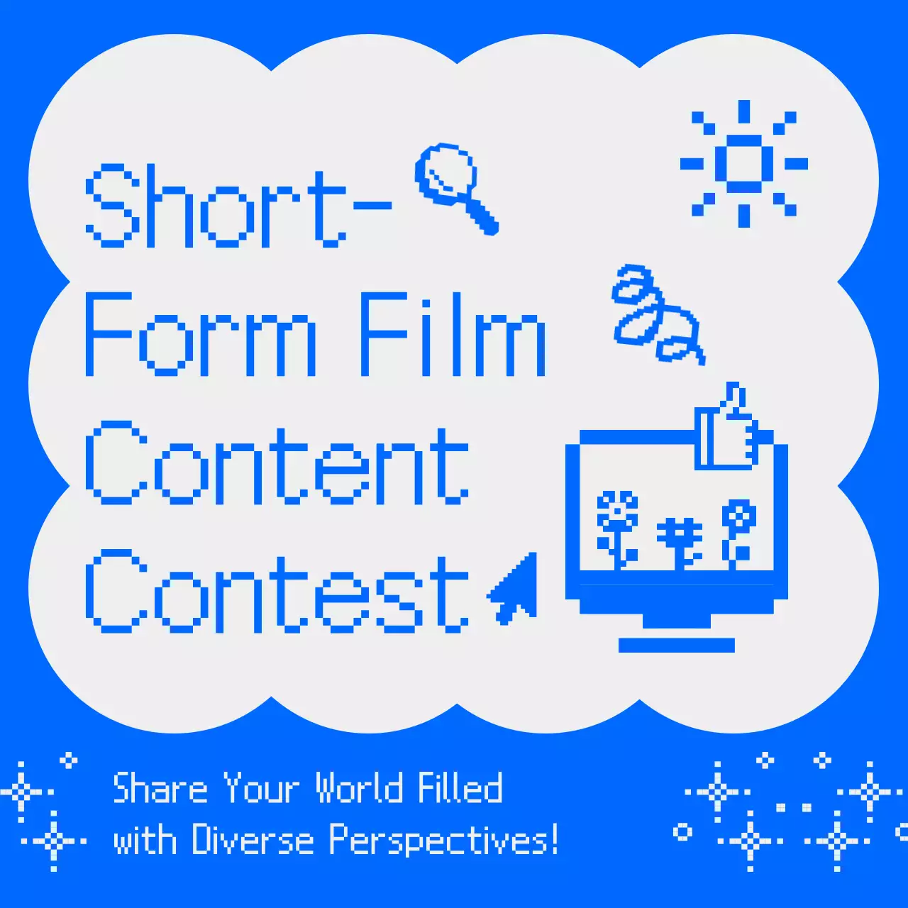 Blue Minimal Film Contest Announcement Instagram Post