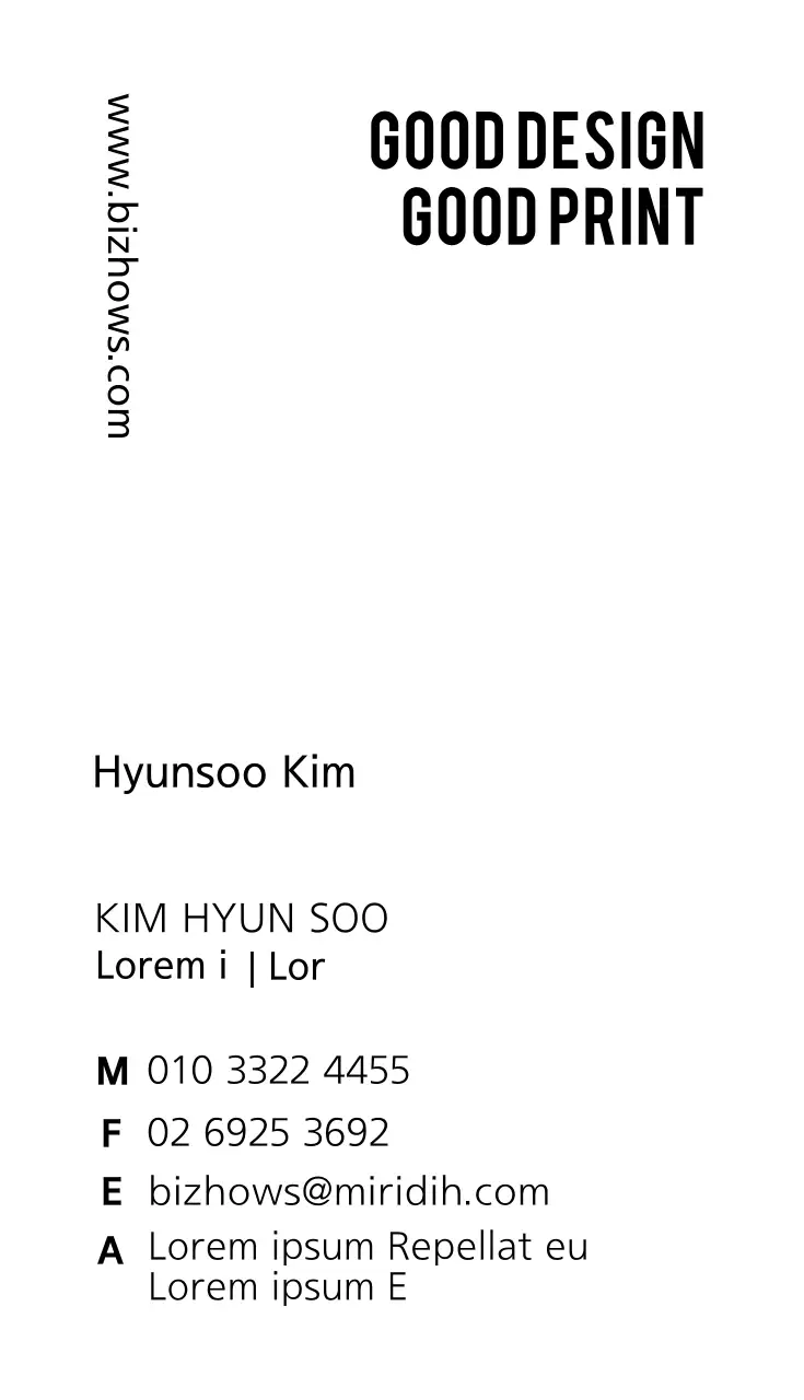 Cartão de Visita Minimalista Preto