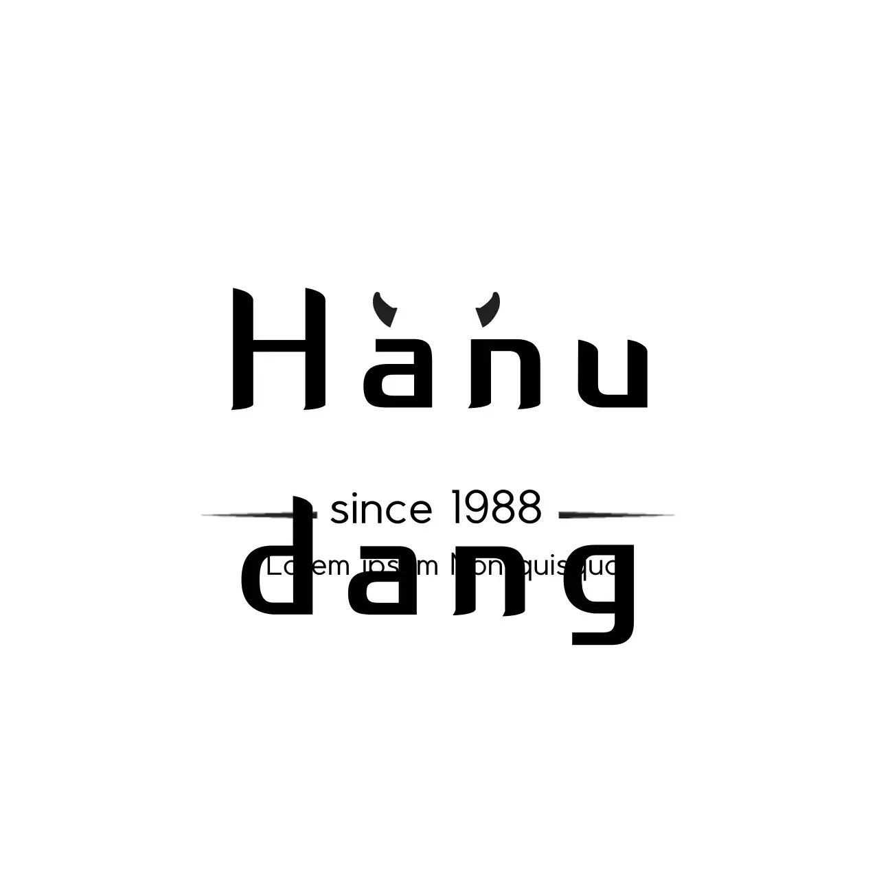 Black Minimalist Design Logo