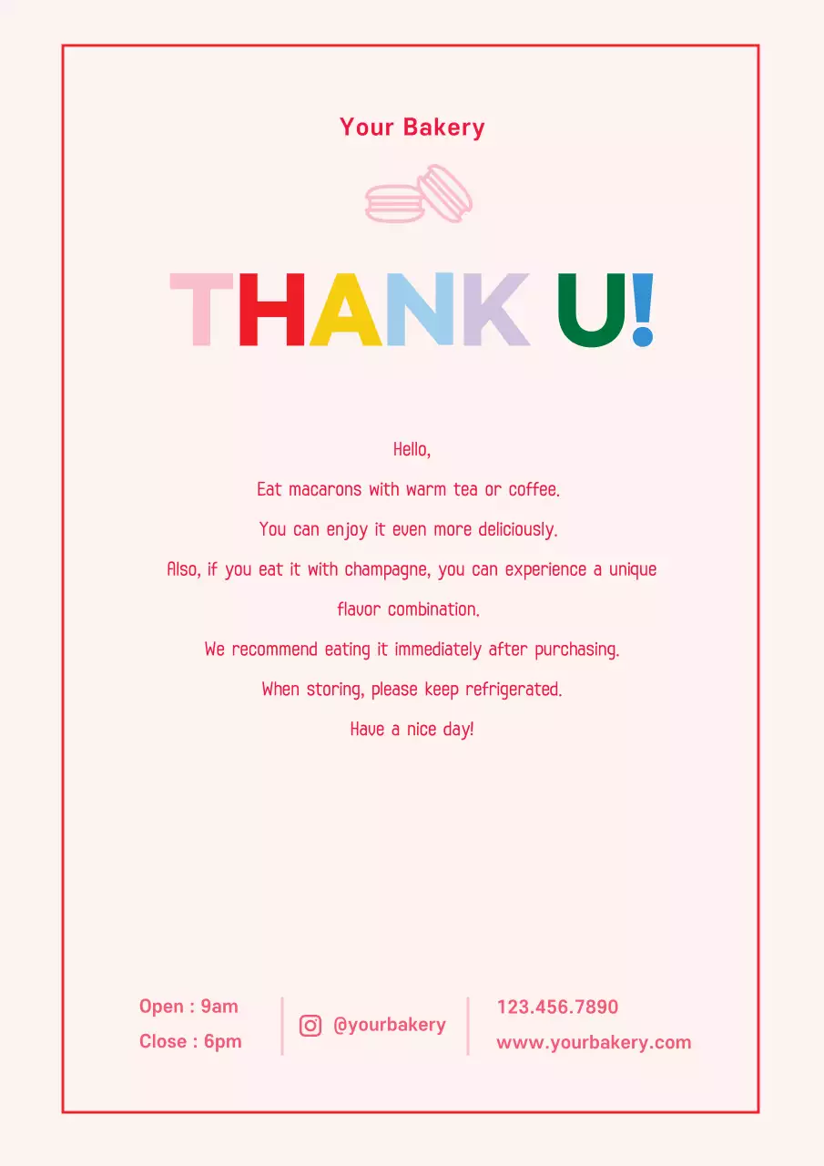 Pink Minimal Bakery Promotion Poster