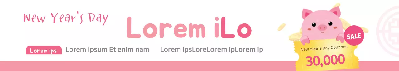 Banner de promoção de venda rosa fofo