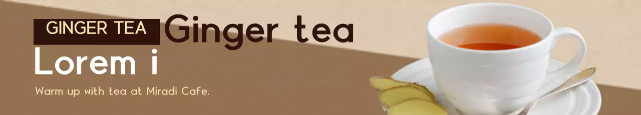 Banner de promoção de chá marrom simples