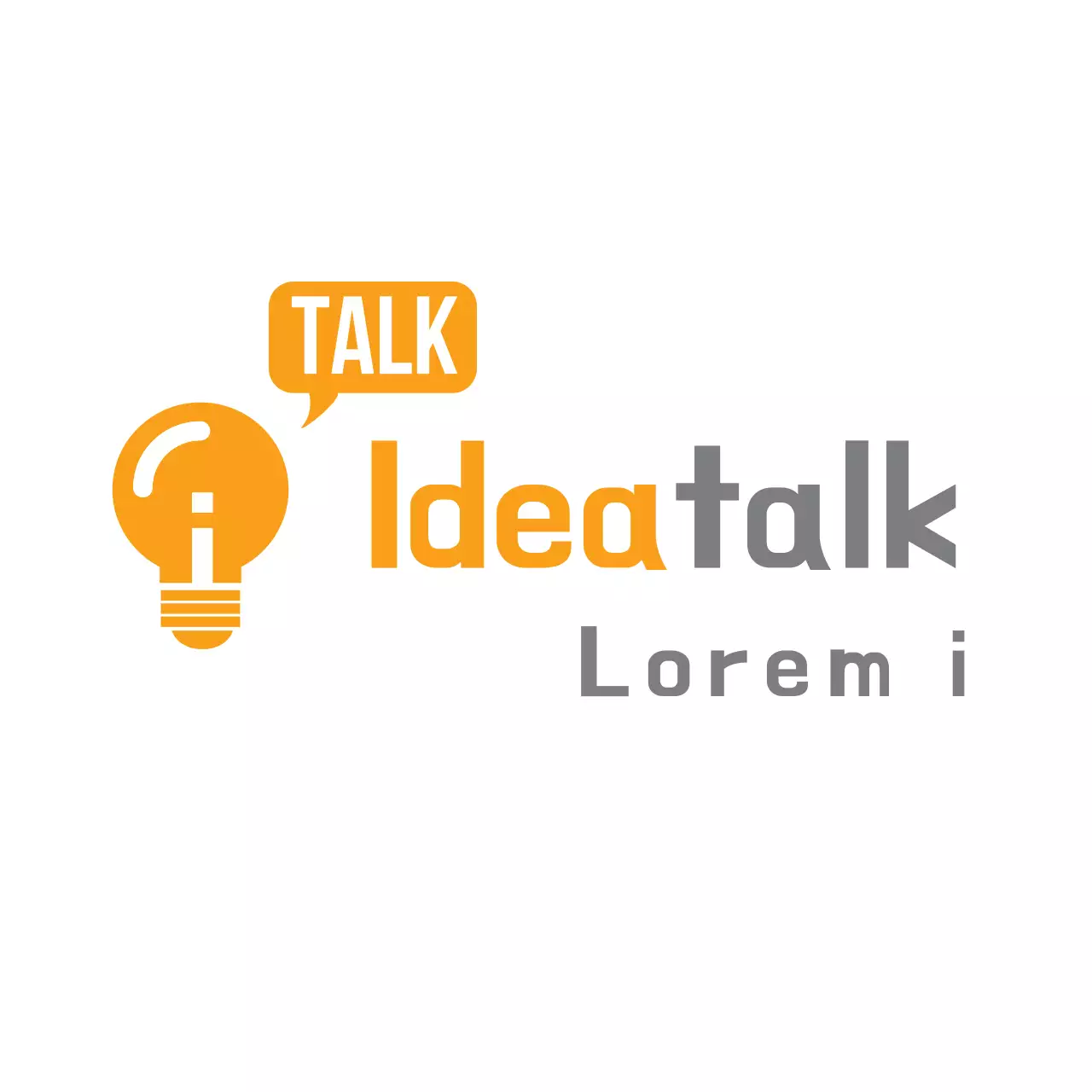 Logotipo Promocional Ideia Minimalista Laranja