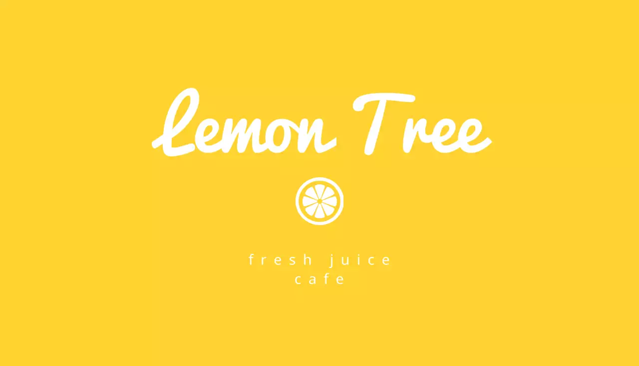 Kartu Nama Iklan Kafe Minimal Kuning