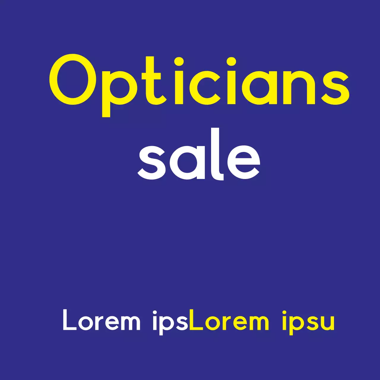 Blue Bold Opticians Promotion Banner