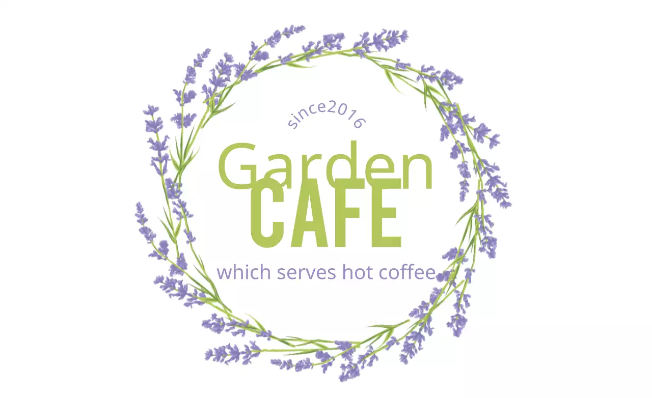 Spanduk Iklan Kafe Bunga Hijau