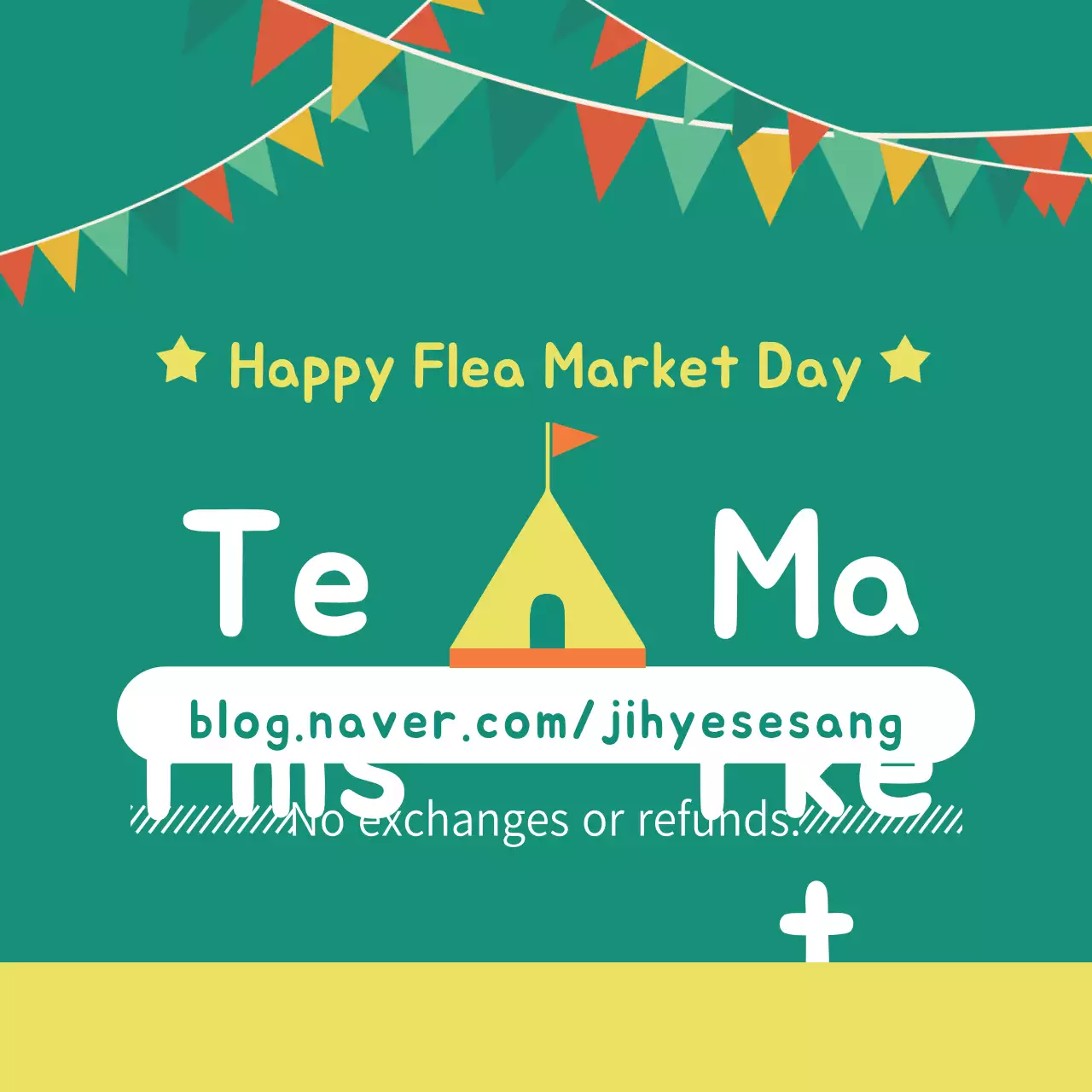 Green Playful Market Announcement Banner