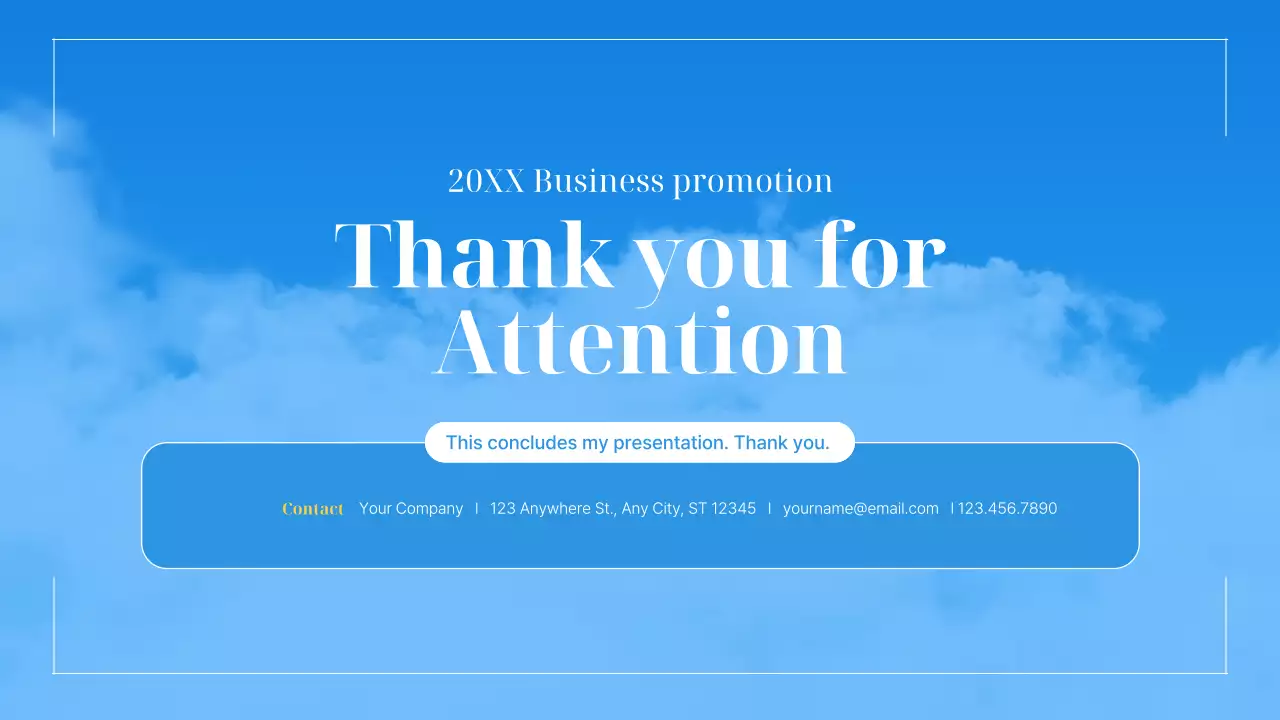 블루 모던 비즈니스 프레젠테이션