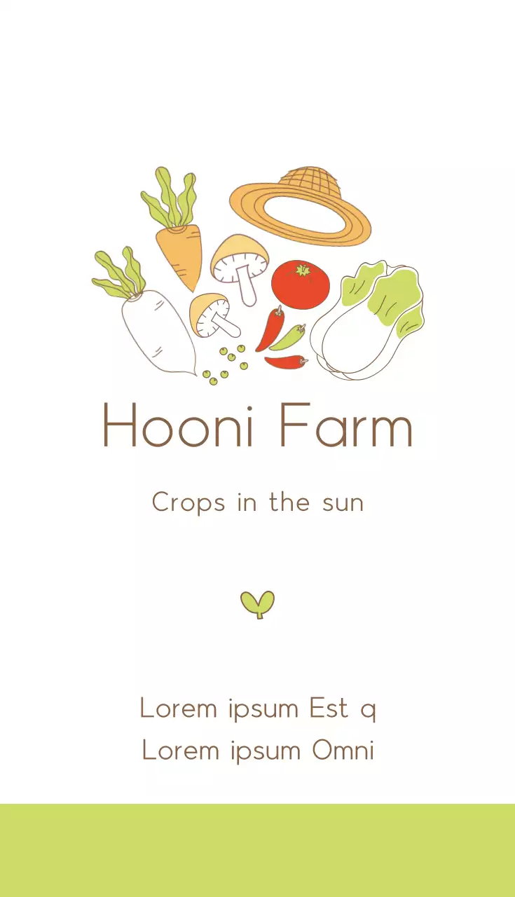 Danh thiếp trang trại tối giản màu be