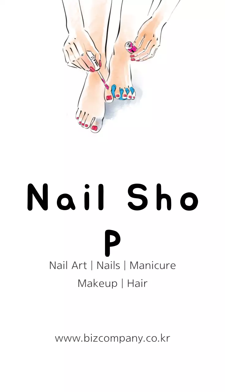 Kartu Nama Promosi Kuku Minimalis Putih