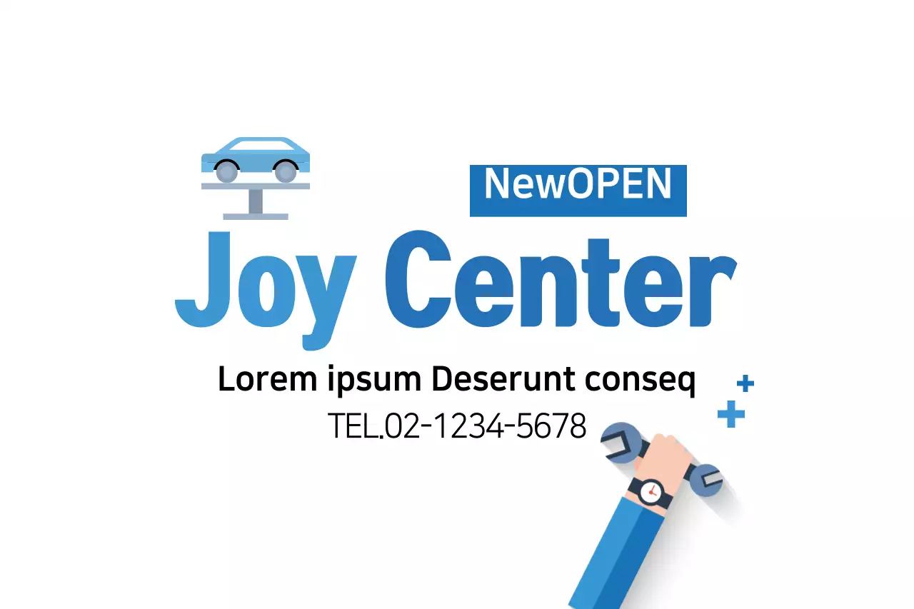 Blue Modern Automotive Promotion Banner