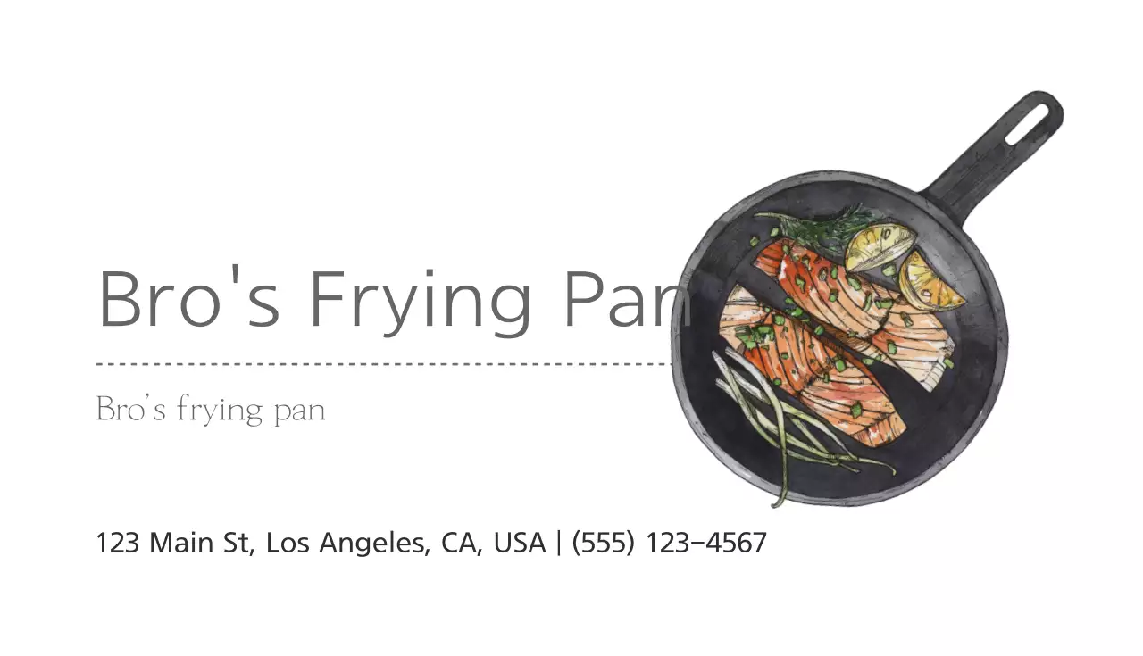 Black Minimal Food Business Card