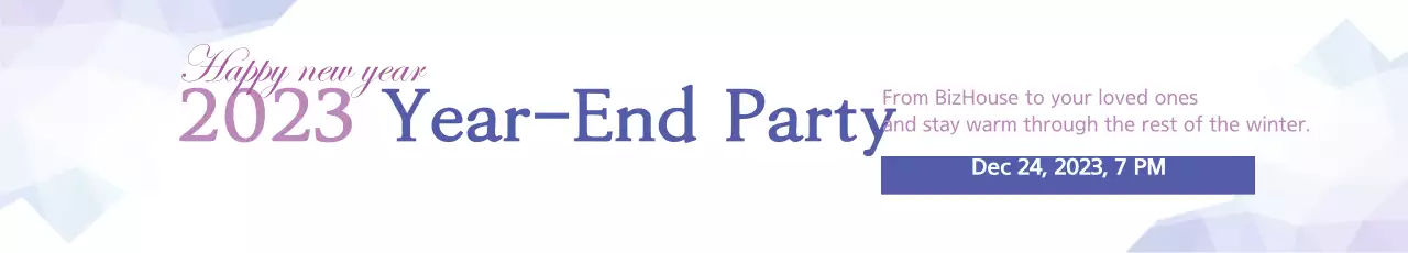 Banner de convite para festa elegante roxo