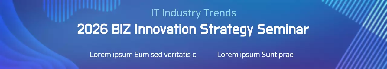 Banner de anúncio do seminário Blue Modern It