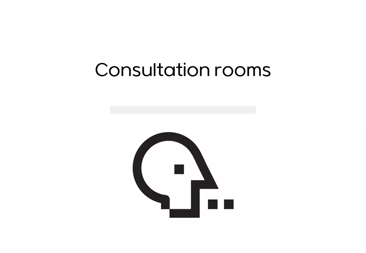 Papan nama sederhana dengan ikon yang terlihat digital dan teks placeholder