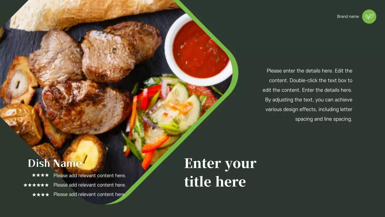 Green Simple Food Presentation