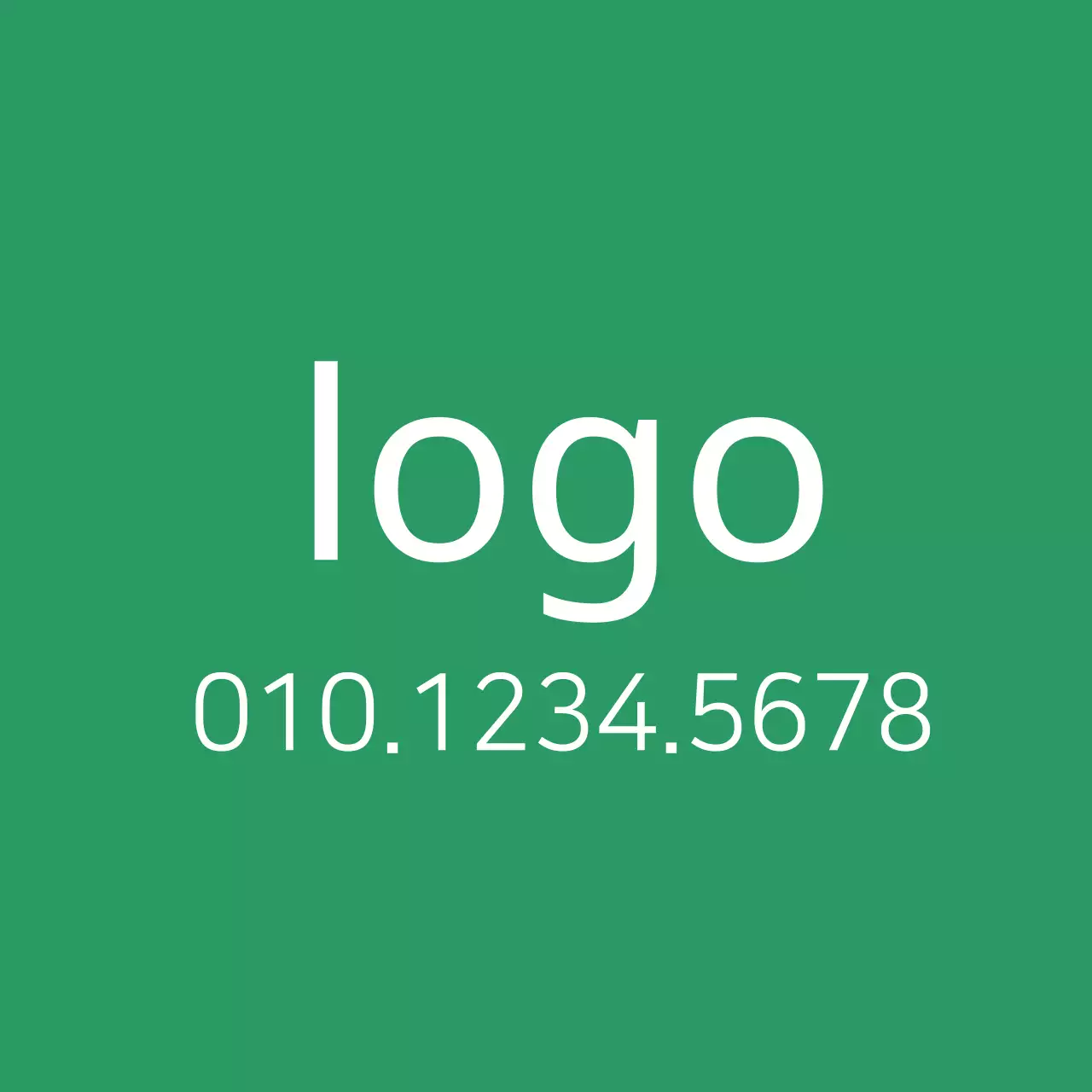 Green Simple Logo Card Banner