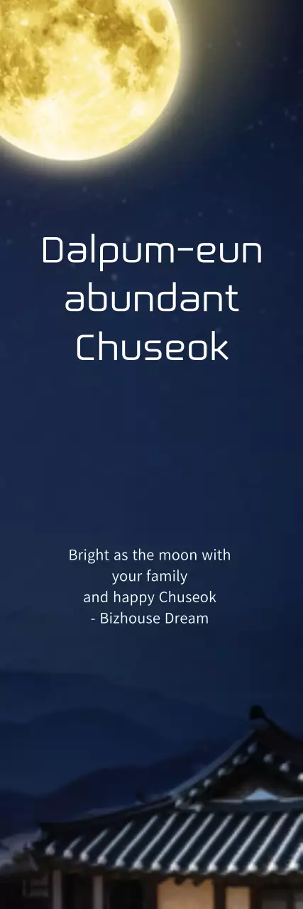 Faixa de saudação tradicional azul Chuseok