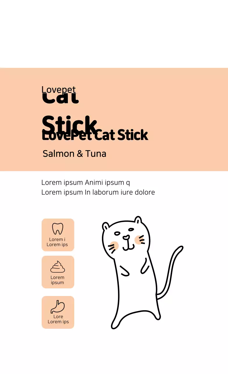 Biểu tượng minh họa màu hồng nhãn đồ dùng cho thú cưng gọn gàng 