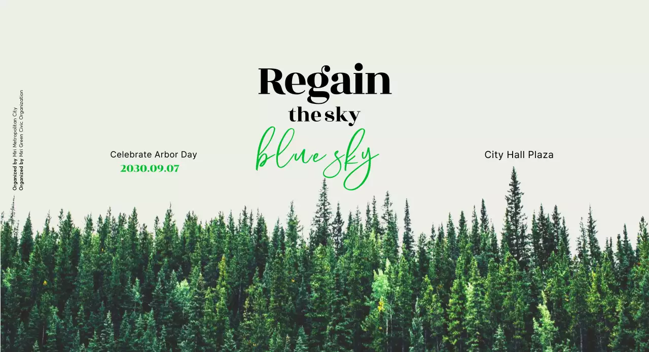 A simple Arbor Day celebration in beige and green