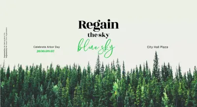 A simple Arbor Day celebration in beige and green