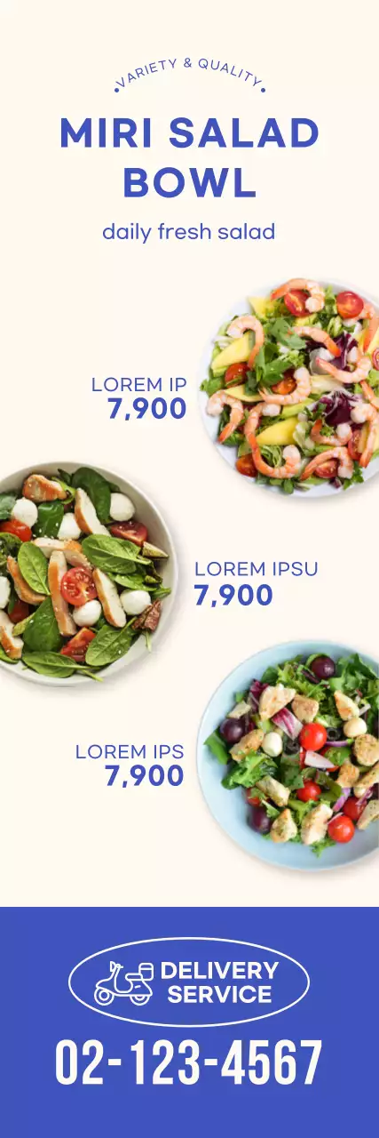 Blue Simple Salad Banner