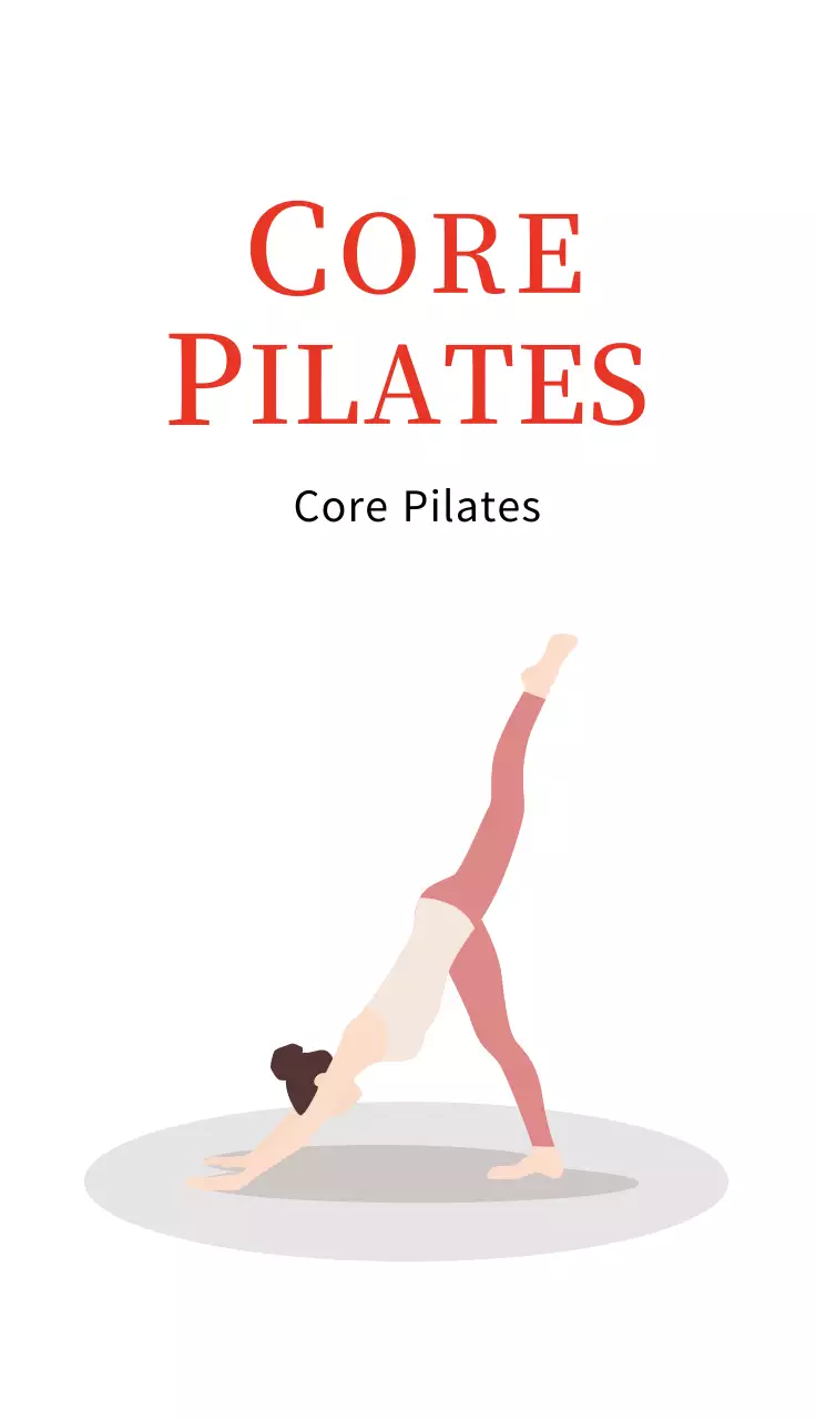 Cartão de visita vermelho ilustrado para Pilates