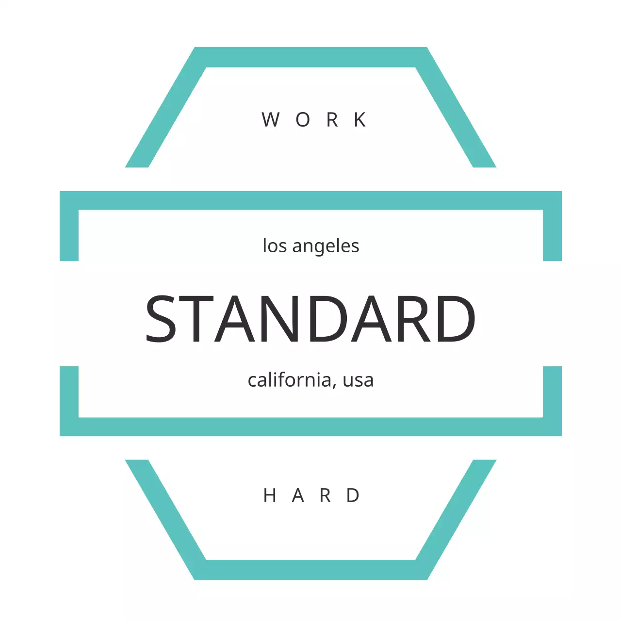 Teal Minimal Business Card Logo