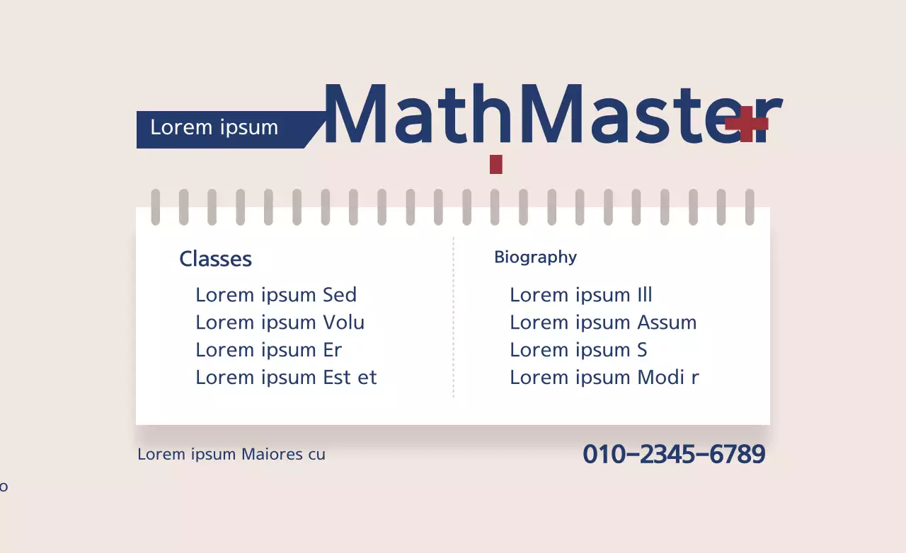 Beige Modern Math Advertisement Banner