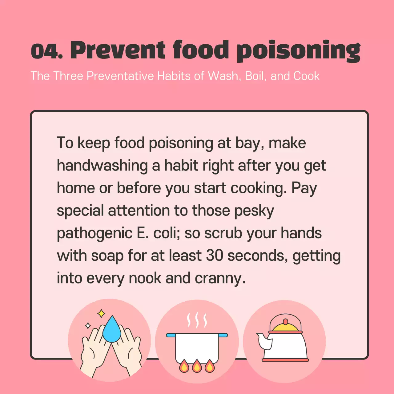 Blue Minimal Food Poisoning Guide Instagram Carousel