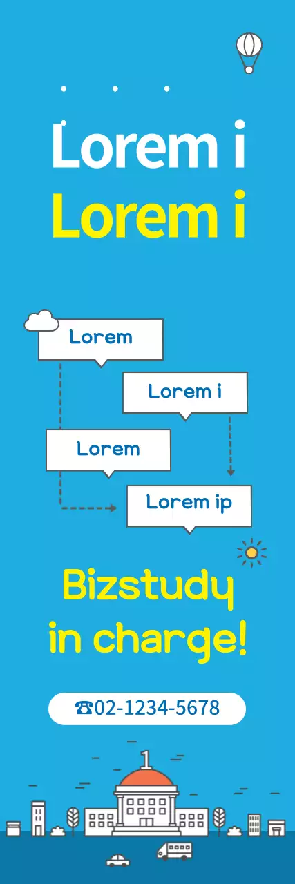 Banner de promoção empresarial moderno azul
