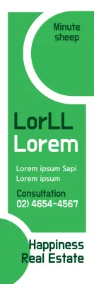 Banner de anúncio imobiliário minimalista verde