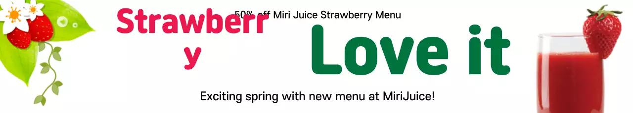 Banner promocional de morango vermelho da moda