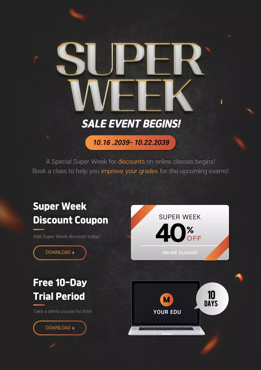 Black Modern Sale Promotion Poster