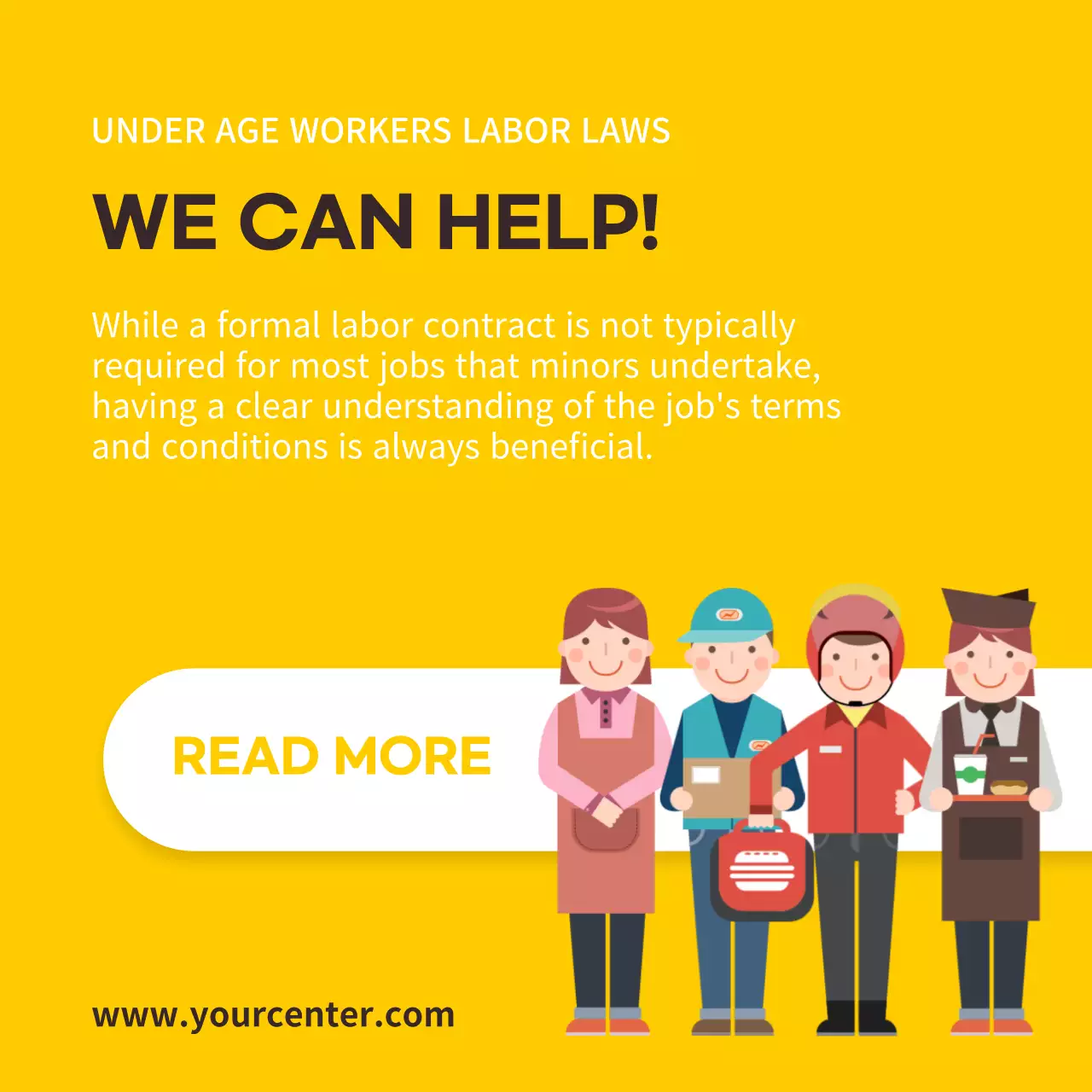 Orange Simple Labor Guideline Instagram Post