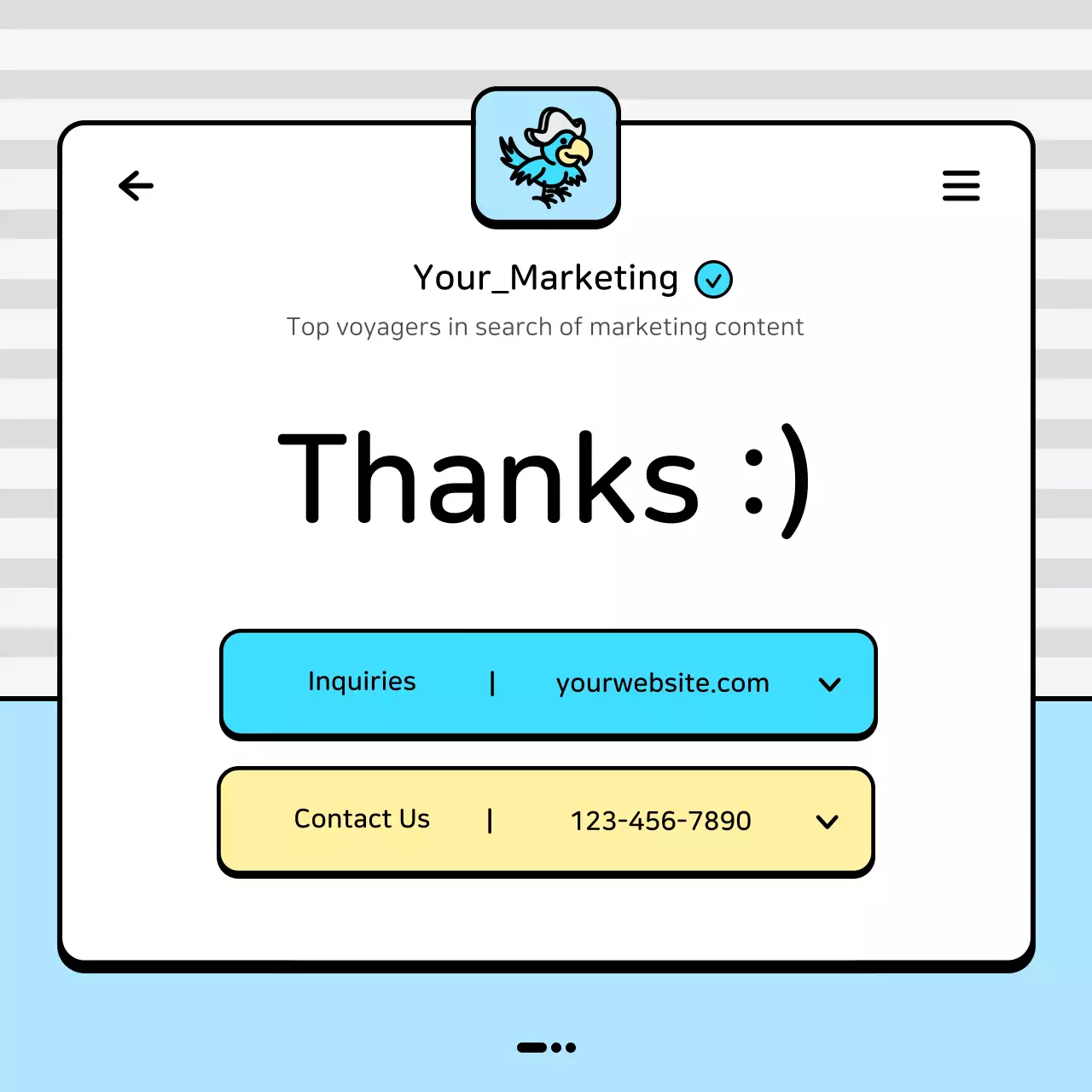 Blue Modern Marketing Report Instagram Carousel