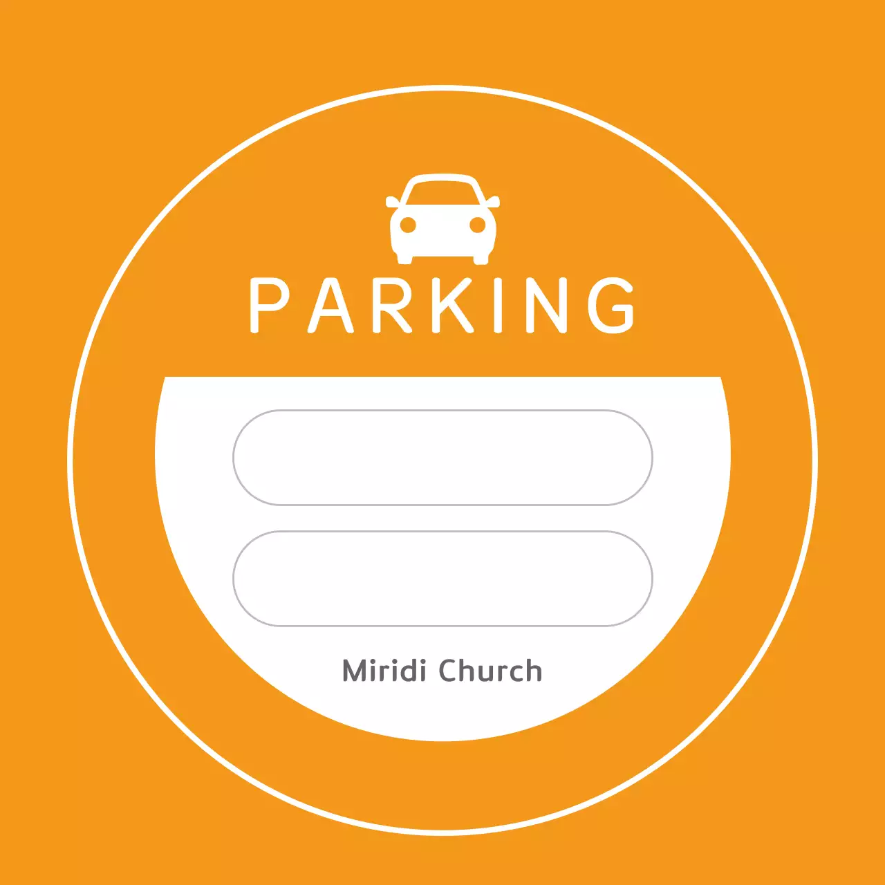 Orange Illustrated Parking Guidance