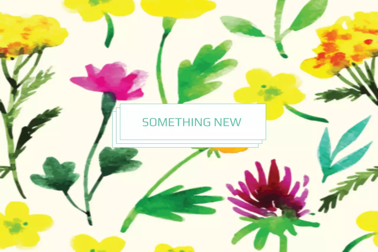 Yellow Floral New Announcement Banner