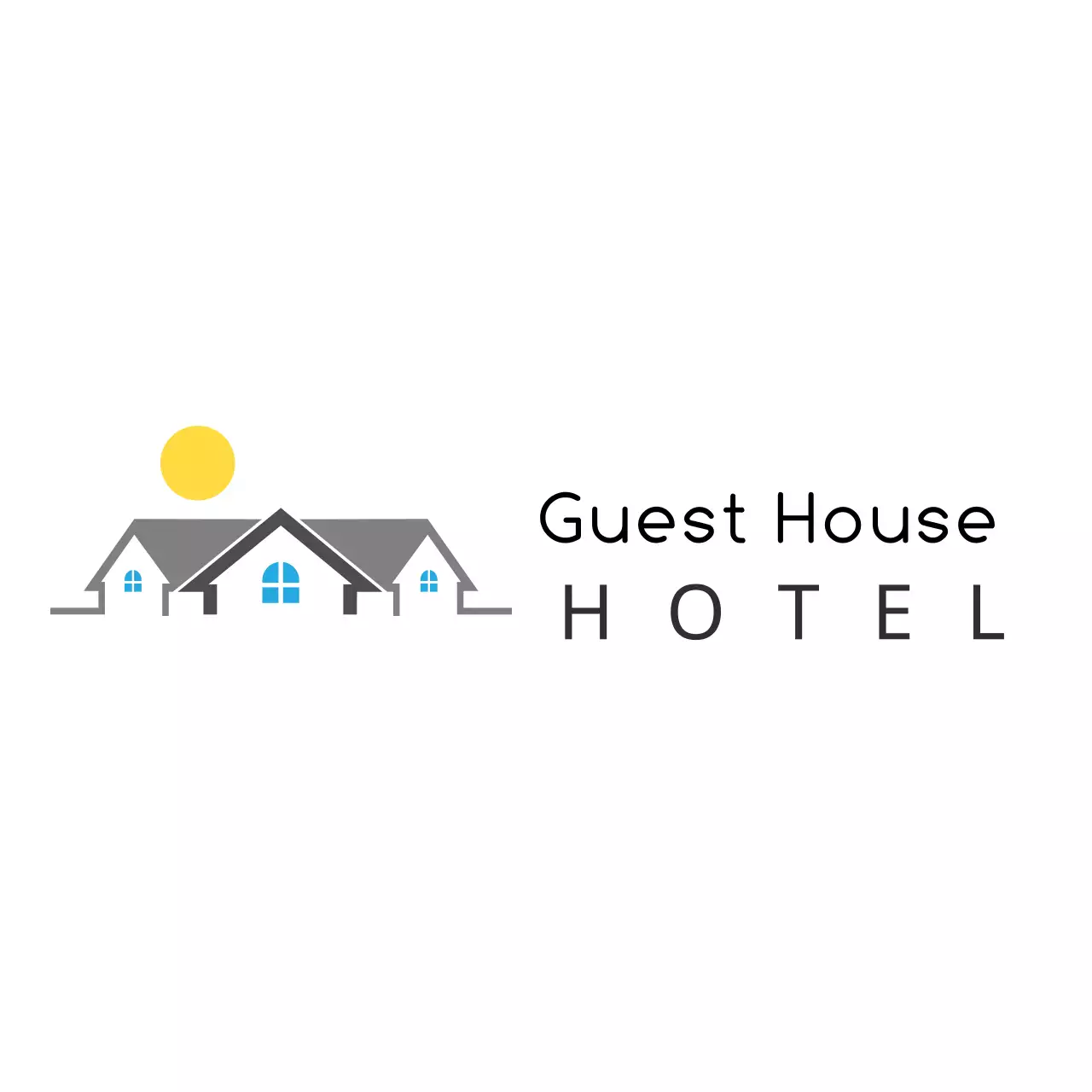 Grey Minimal Hotel Advertisement Logo