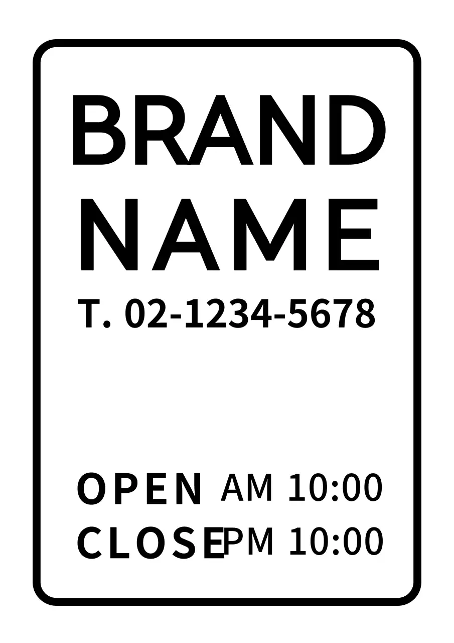 Kertas Kop Surat Nama Merek Putih Sederhana