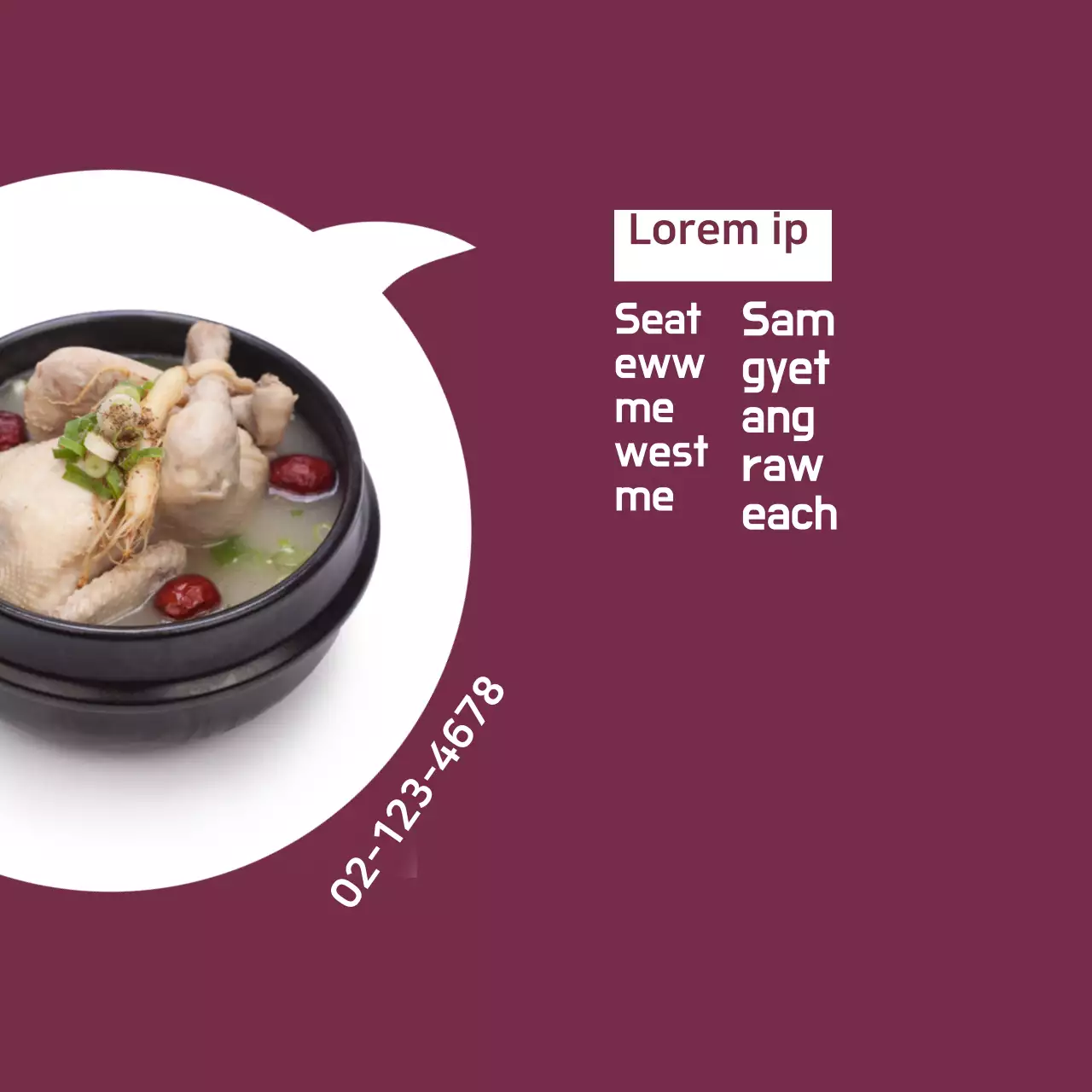 Maroon Traditional Food Promotion Banner