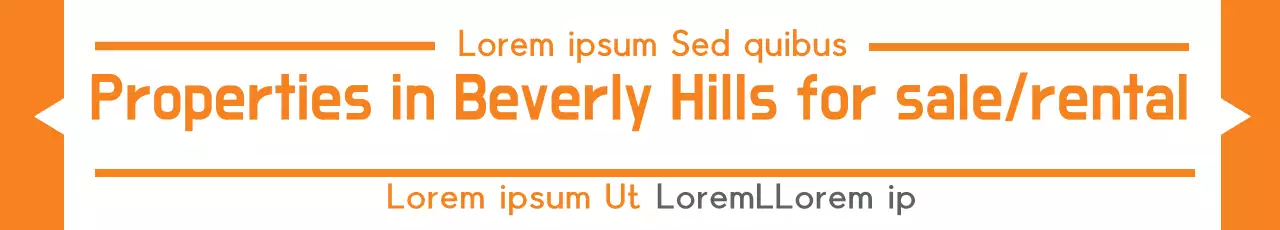 Banner de anúncio imobiliário simples laranja