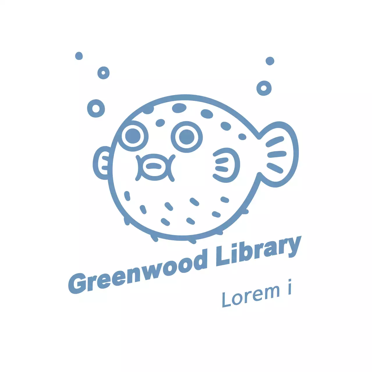Blue Simple Library Logo