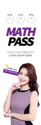 Banner de promoção da educação moderna roxa