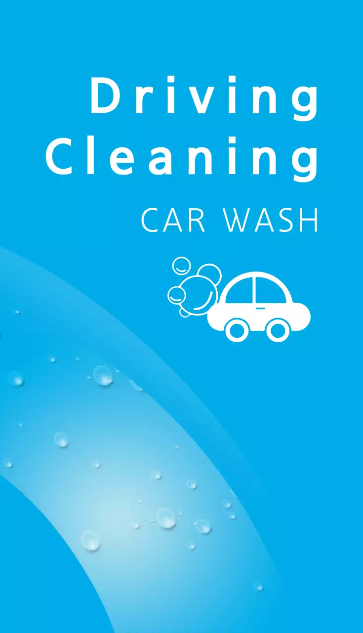 Kartu Nama Promosi Cuci Mobil Modern Biru